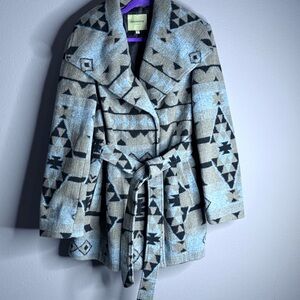 Upcountry by Du Monde Southwestern Aztec-Cowboy Rodeo Coat Jacket Sz XL